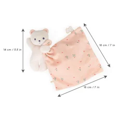 Kaloo Doudou Bear Carre Douceur Leaves Of Love