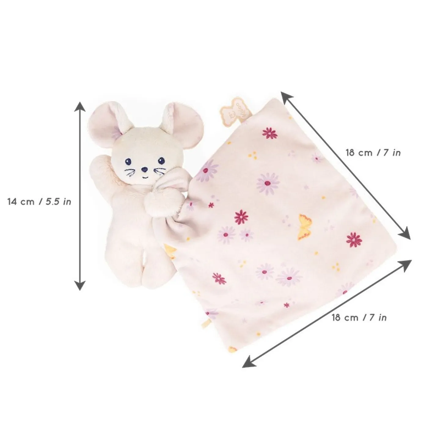 Kaloo Doudou Mouse Carre Douceur Aster Ladies