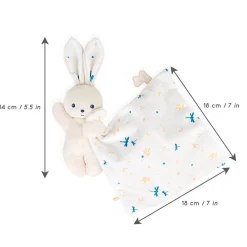 Kaloo Doudou Rabbit Carre Douceur White Delicate