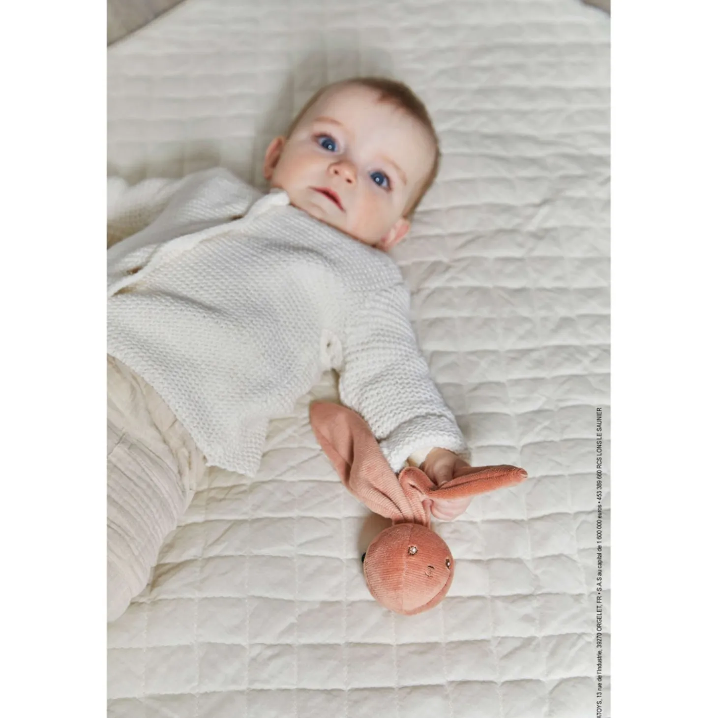 Kaloo Rabbit Rattle Ball Terracotta